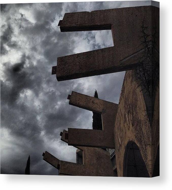 Ecology Canvas Print featuring the photograph #arcosanti by Hugo Lemes