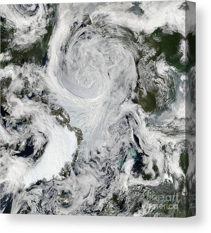 Science Canvas Print featuring the photograph Arctic Summer Storm 2012 by Science Source