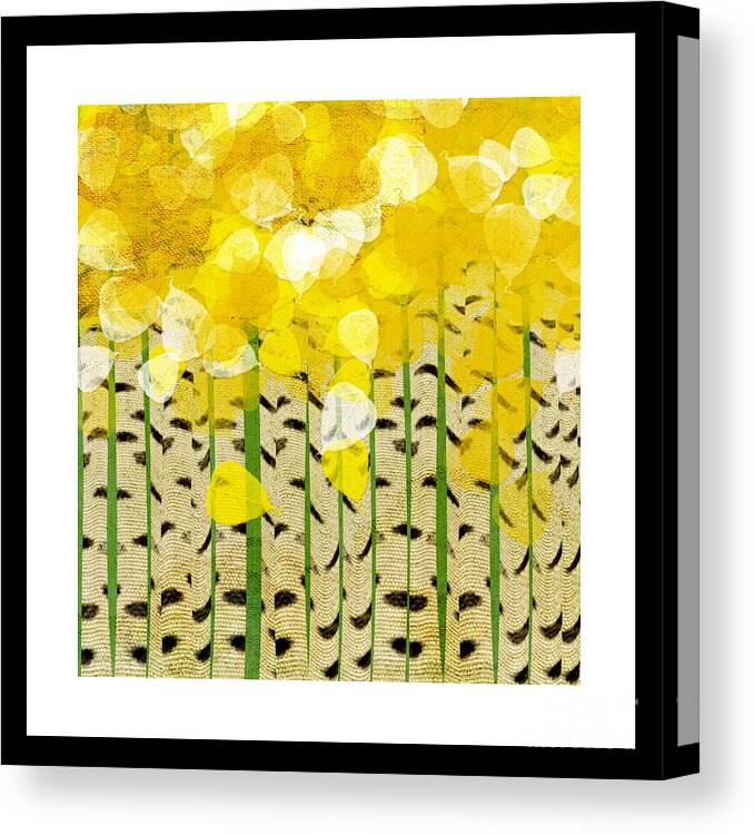 Abstract Canvas Print featuring the digital art Aspen Colorado Abstract Square by Andee Design