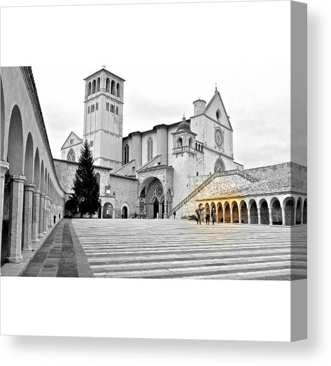  Canvas Print featuring the photograph Assisi,italy.. Ho Un Amore Smisurato by Ambra Pellico