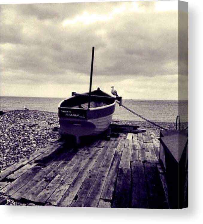 Fish Canvas Print featuring the photograph At Rest #fisherman #boat #mizpah by Jo Gordon 