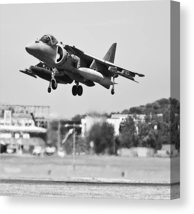 Harrier Canvas Print featuring the photograph AV-8B Harrier II by Maj Seda