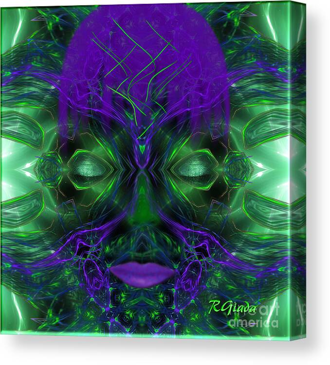 Ayahuasca Experience Canvas Print featuring the digital art Ayahuasca experience - fantasy art by Giada Rossi by Giada Rossi