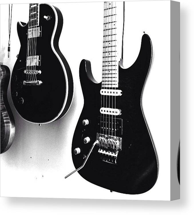 Love Canvas Print featuring the photograph #babies #guitars #jacksonguitars by Max Guzzo