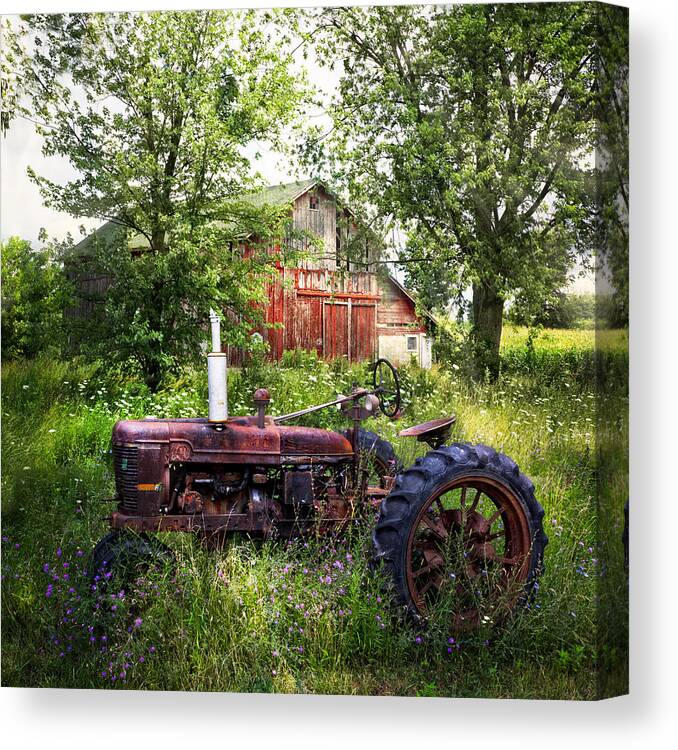 Barn Canvas Print featuring the photograph Back to Nature by Debra and Dave Vanderlaan