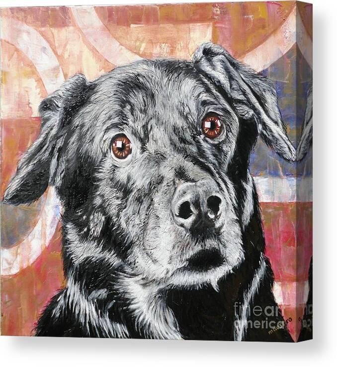 Dog Canvas Print featuring the painting Bailey by PainterArtist FIN