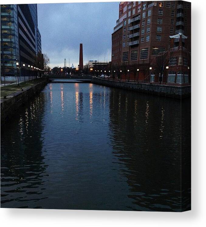 Buildings Canvas Print featuring the photograph #baltimore #city #baltimorecity by Melaney Wolf
