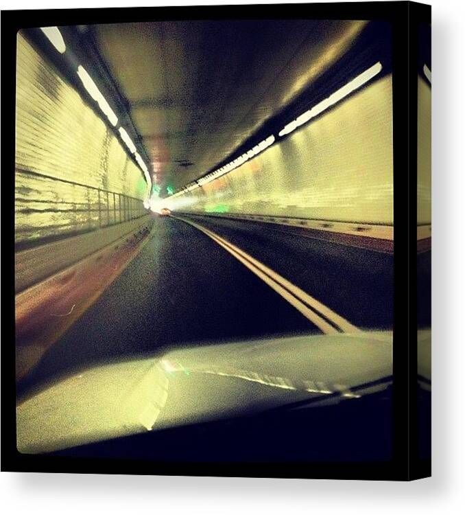 Tunnel Canvas Print featuring the photograph Baltimore Harbor Tunnel by Michael Maiale