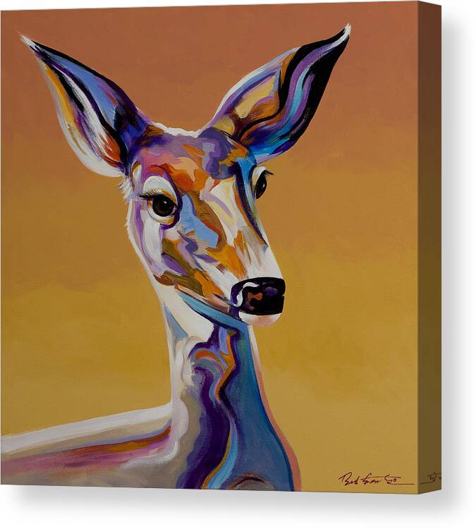 Colorful Art Canvas Print featuring the painting Bambi by Bob Coonts
