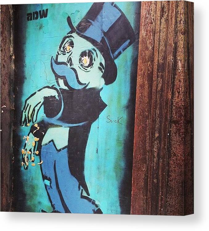Dublin Canvas Print featuring the photograph Banksy? #dublin #ireland by Lana Rushing