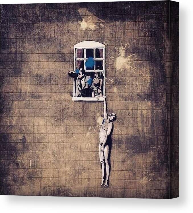  Canvas Print featuring the photograph Banksy by Steph Estes