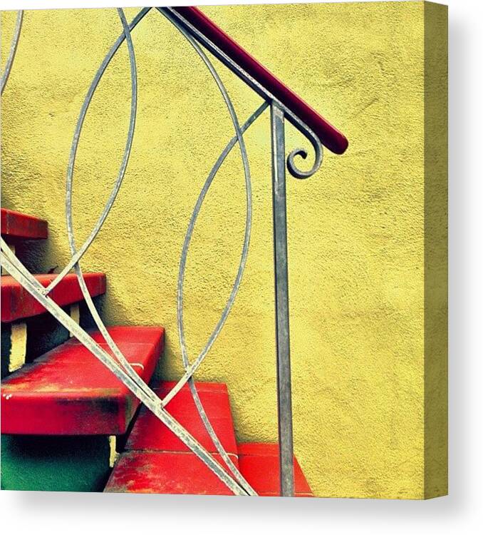 Enjoythedetail Canvas Print featuring the photograph Bannister And Stairs by Julie Gebhardt