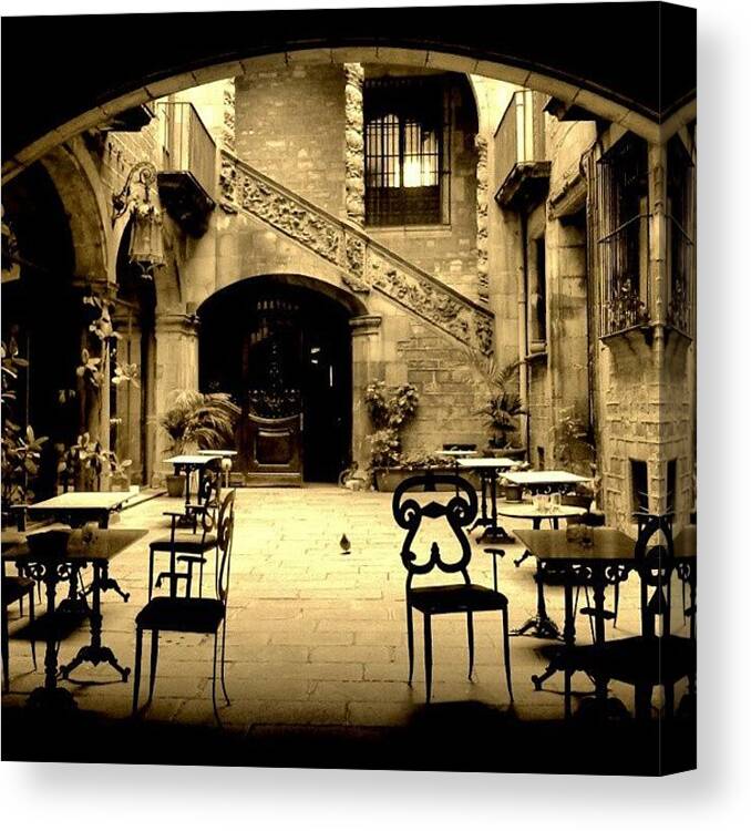 City Living Canvas Print featuring the photograph Barcelona Courtyard by Seth Vincent