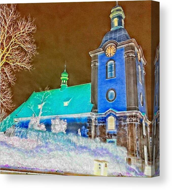Kostel Canvas Print featuring the photograph Baroko by Ondrej Vejsada