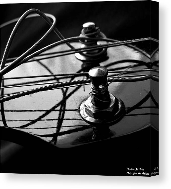 Guitar Canvas Print featuring the photograph Bass String Blues by Barbara St Jean
