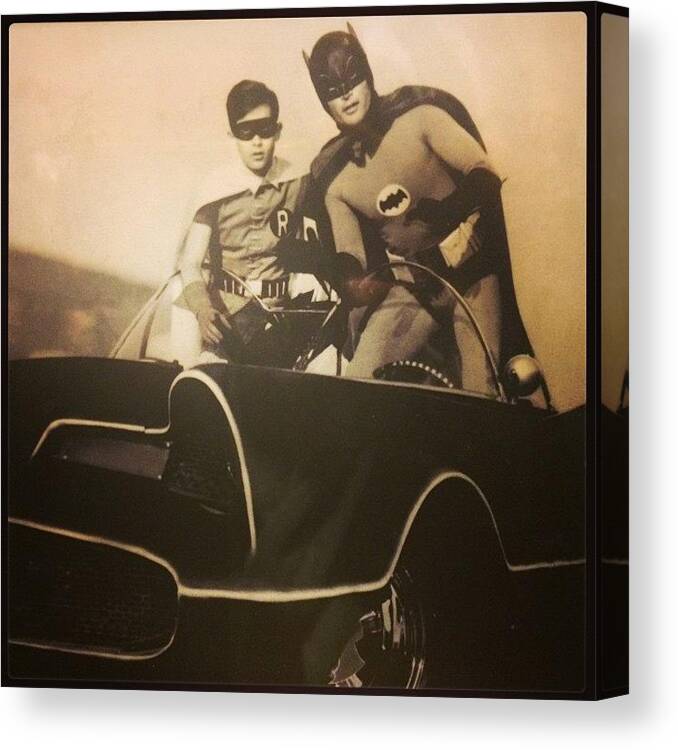 Bat Canvas Print featuring the photograph Batman and Robin by Oscar Lopez
