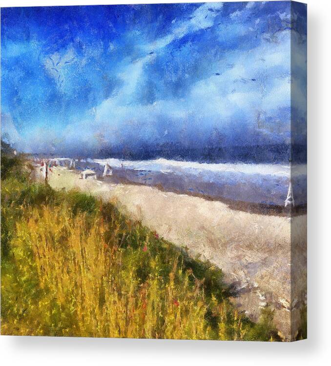 Beach Canvas Print featuring the photograph Beach Day by David Pratt