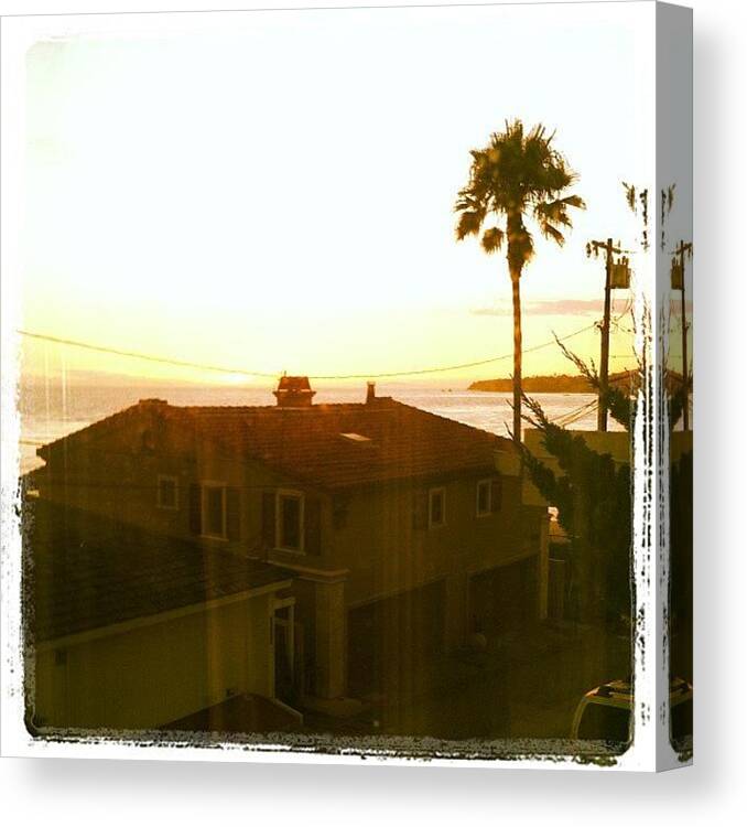 Sunset Canvas Print featuring the photograph Beach Days by Brendan Rea