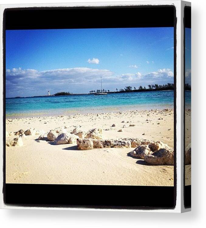  Canvas Print featuring the photograph Beachin It Bahama Style by Elizabeth Carder