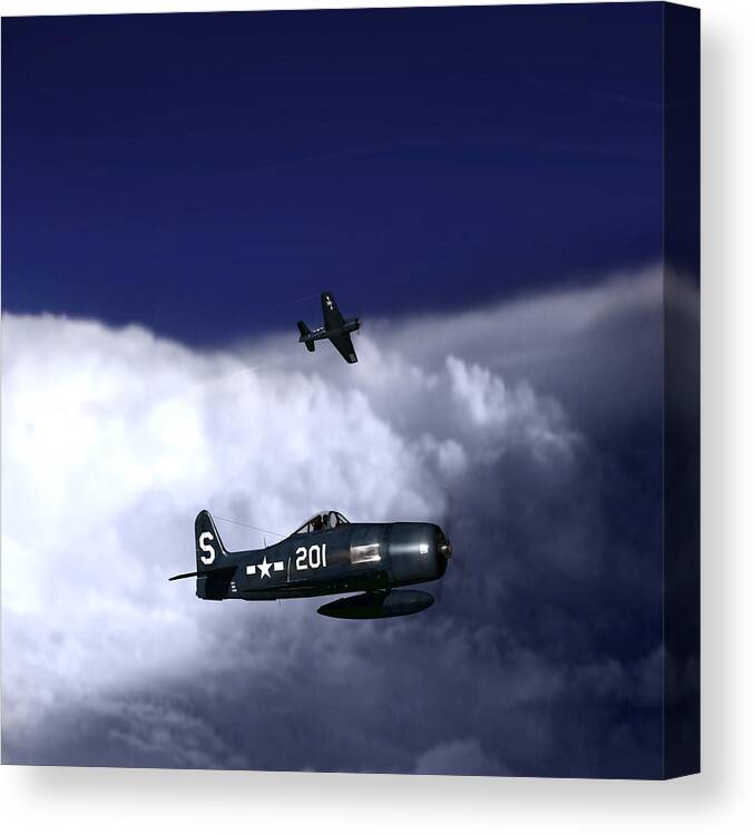 F8f Canvas Print featuring the painting Bearcats by Adam Burch