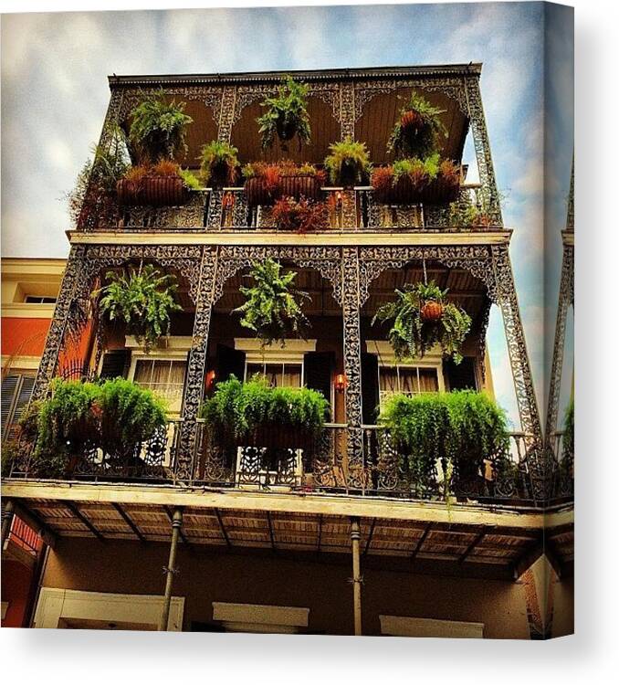 Hefe Canvas Print featuring the photograph Beautiful House In The French Quarter by Arnab Mukherjee