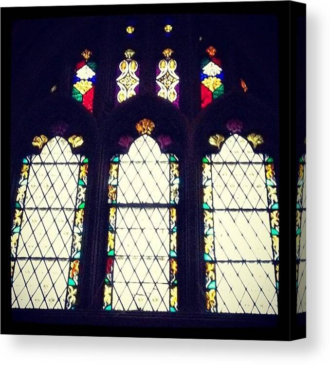  Canvas Print featuring the photograph Beautiful Stained Glass Windows by Teresa Mucha