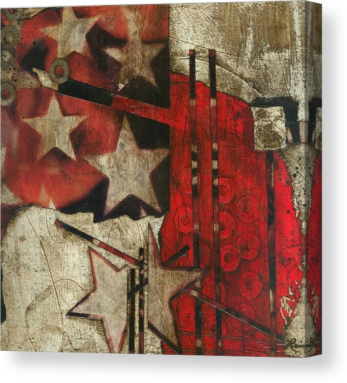 Collage Canvas Print featuring the mixed media Becoming the star that you are by Laura Lein-Svencner
