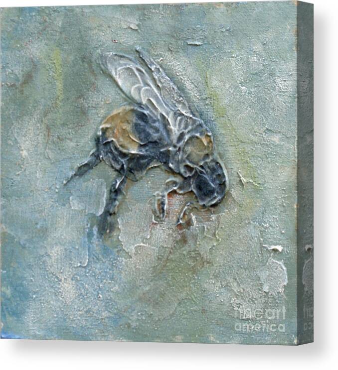 Bee Canvas Print featuring the mixed media Bee Bumble by Phyllis Howard
