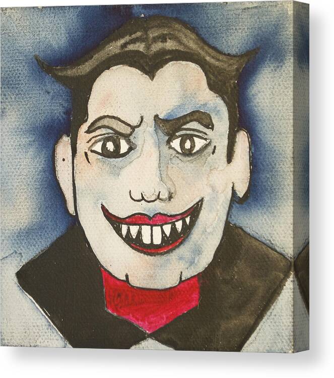 Vampires Canvas Print featuring the painting Bela Lugosi as Tillie by Patricia Arroyo