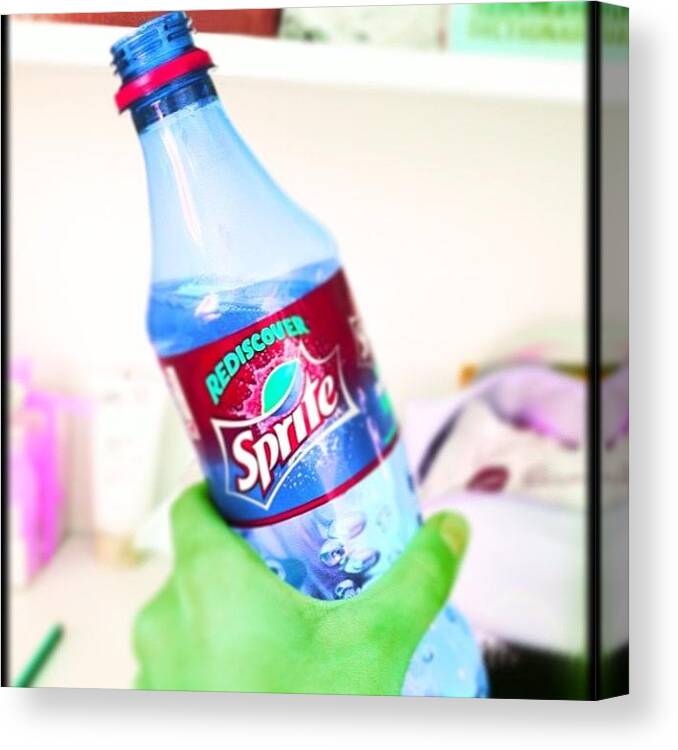 Iphoneonly Canvas Print featuring the photograph Best Drink Ever, Sprite! #drink #fizzy by Courtney Whetton