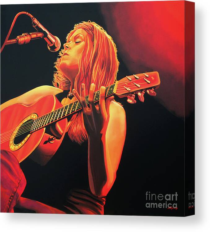 Beth Hart Canvas Print featuring the painting Beth Hart by Paul Meijering