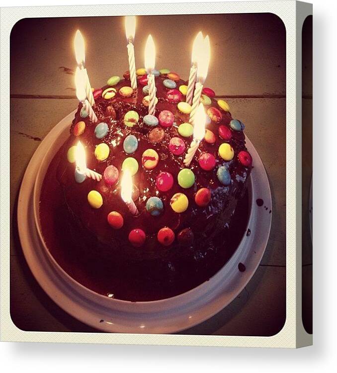 Birthday Canvas Print featuring the photograph Birthday Cake by Maesrihomegallery Chiang Rai