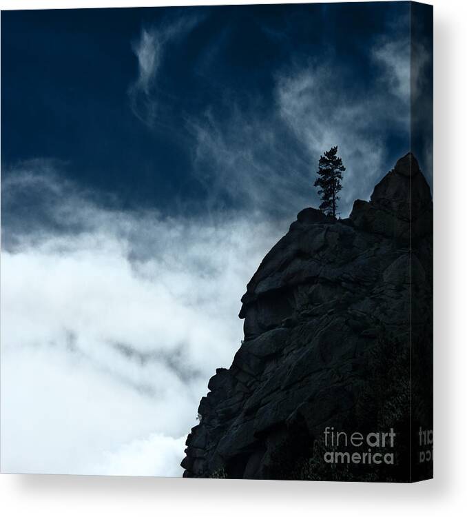 Colorado Canvas Print featuring the photograph Black Cliff by Dana DiPasquale