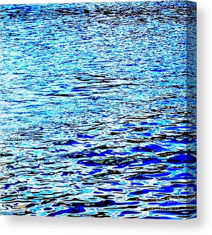 Abstract Canvas Print featuring the photograph Blue Abstract by Cristina Stefan
