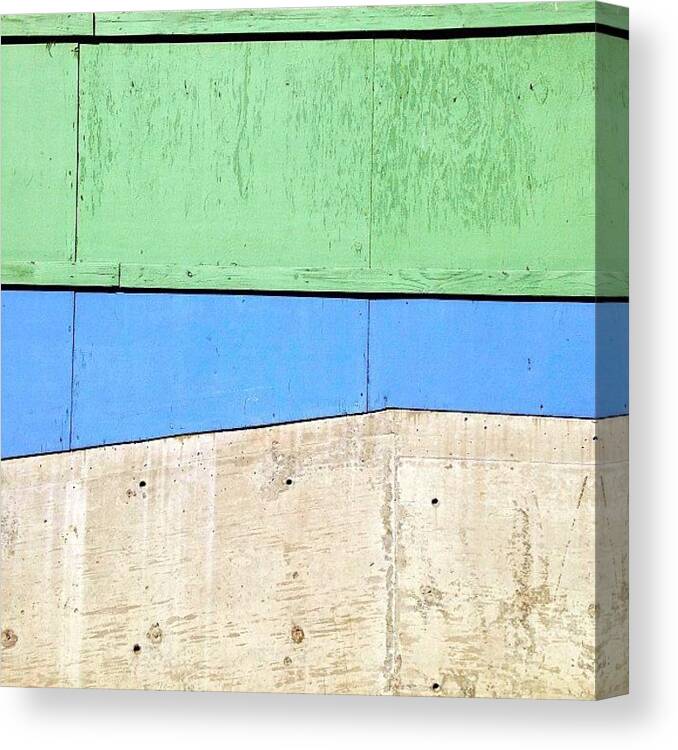 Minimal_perfection Canvas Print featuring the photograph Blue Green Grey by Julie Gebhardt