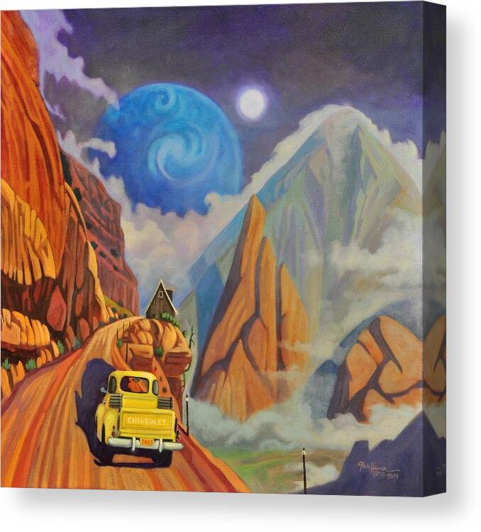 Old Canvas Print featuring the painting Cliff House by Art West