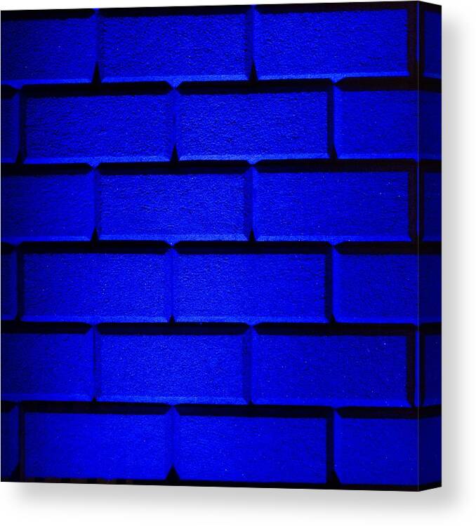 Blue Canvas Print featuring the photograph Blue Wall by Semmick Photo