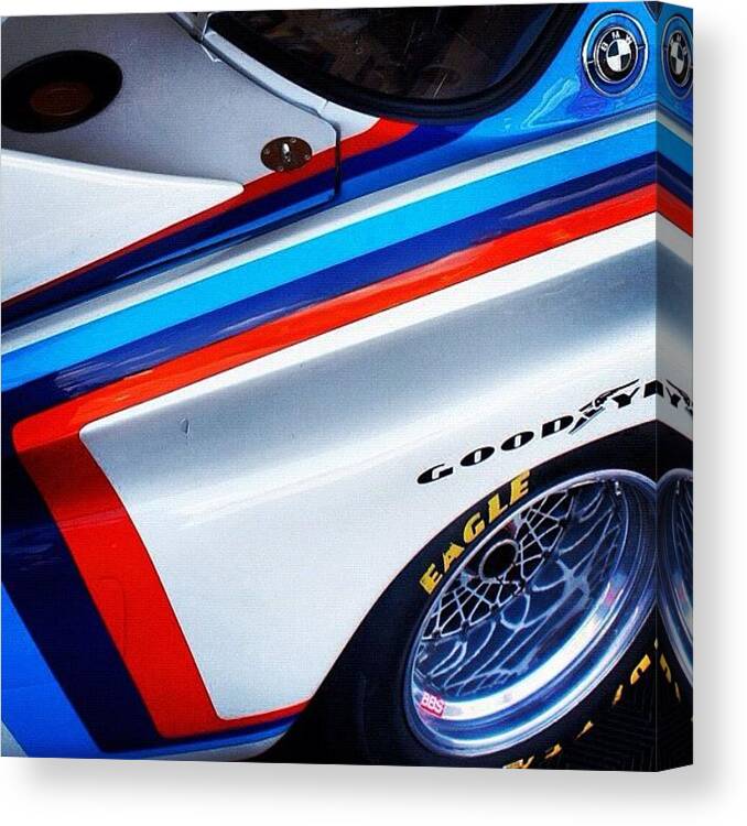 Sportscar Canvas Print featuring the photograph #bmw #csl #bmwcsl #e9csl #e9coupe by Motorsports The Real