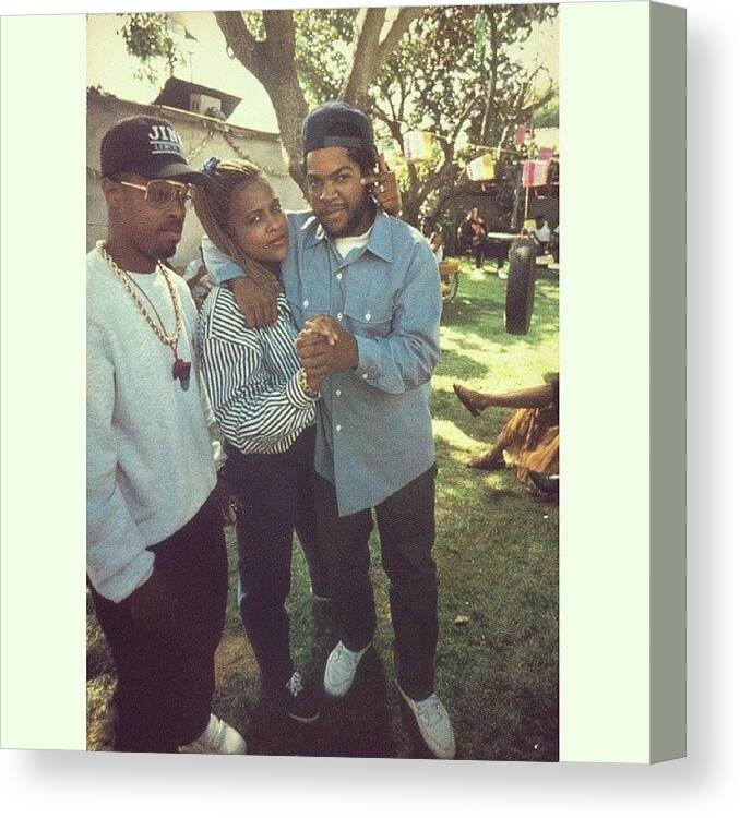 90s Canvas Print featuring the photograph Bnth #boyznthehood #icecube #90s by Nick Matthis