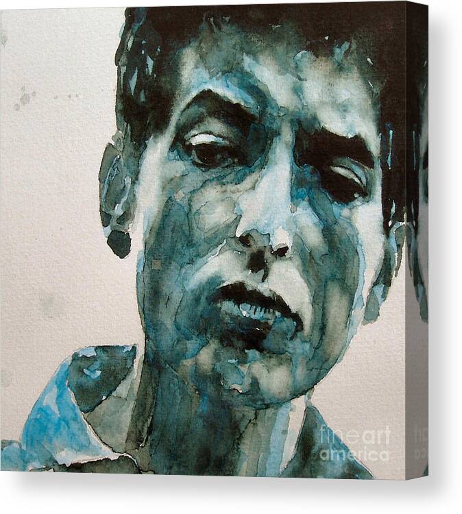 Bob Dylan Canvas Print featuring the painting Bob Dylan by Paul Lovering
