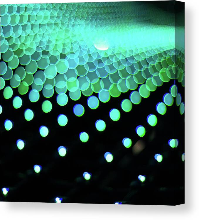 Lighting Equipment Canvas Print featuring the photograph Bokeh Green by Photo By Michelle Lui