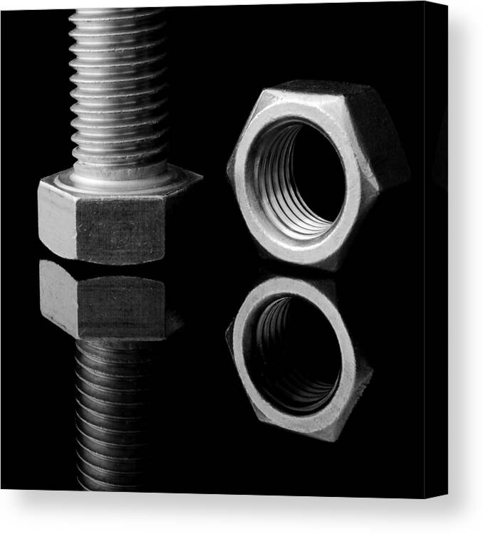 Bolt Canvas Print featuring the photograph Bolt and Nut by Jim Hughes