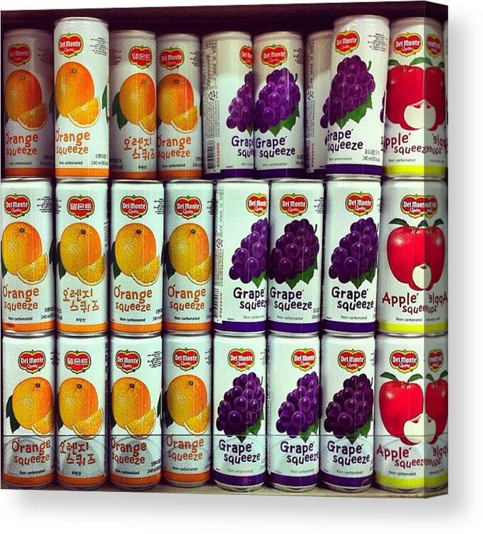 Aluminium Canvas Print featuring the photograph Bootiful Skinny Cans 
#skinny #cans by Eva C