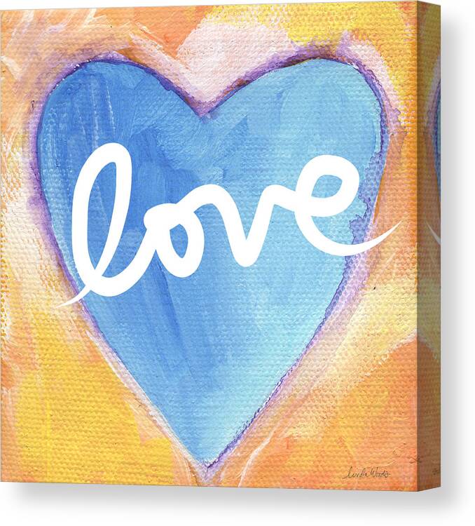 Love Canvas Print featuring the painting Bright Love by Linda Woods