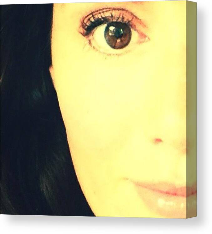 Glamour Canvas Print featuring the photograph Brown Eyed Girl by Lisa Claire Harrison