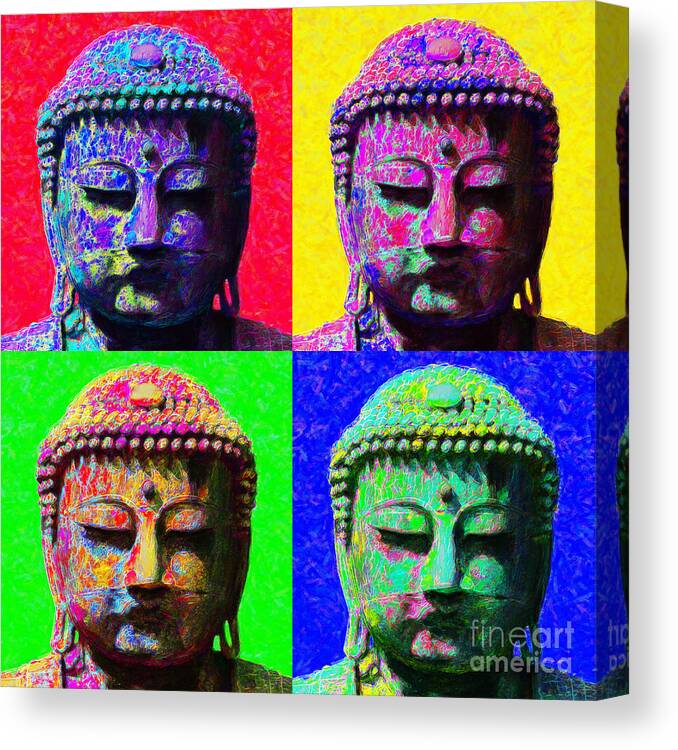 Religion Canvas Print featuring the photograph Buddha Four 20130130 by Wingsdomain Art and Photography