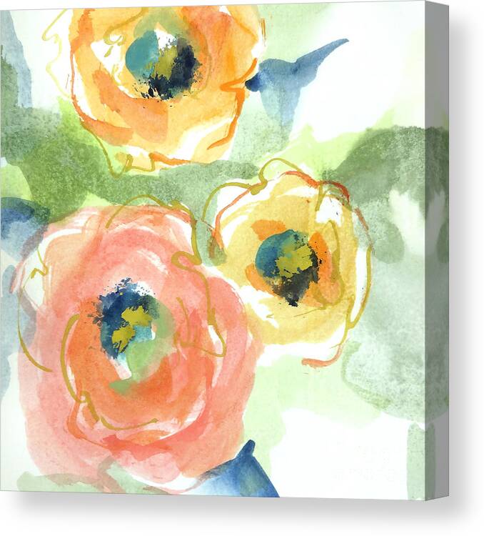 Watercolors Canvas Print featuring the painting Buttercup II by Chris Paschke