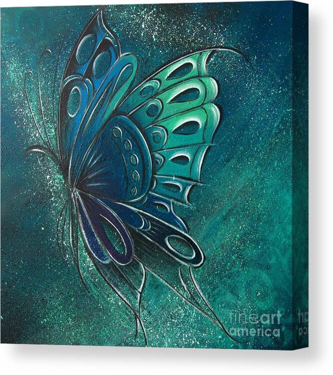 Reina Canvas Print featuring the painting Butterfly 2 by Reina Cottier