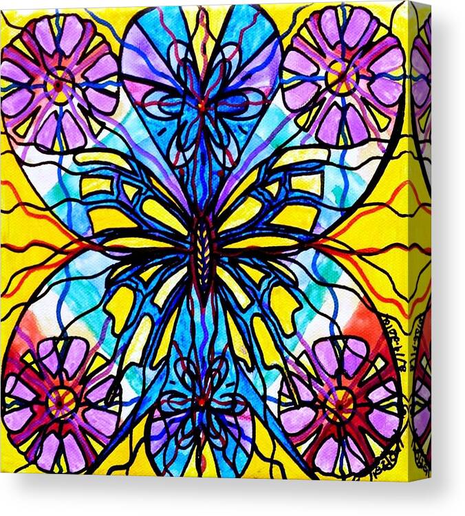 Butterfly Canvas Print featuring the painting Butterfly by Teal Eye Print Store