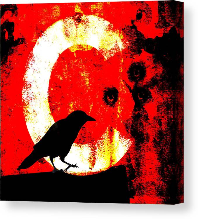 Crow Canvas Print featuring the photograph C is for Crow by Carol Leigh